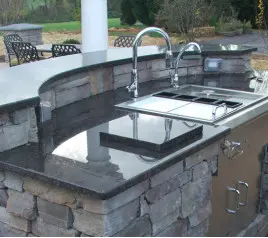 Stone outdoor kitchen countertops Stone outdoor kitchen countertops