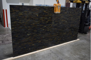 Multi Tiger Eye Blue Brick Pattern